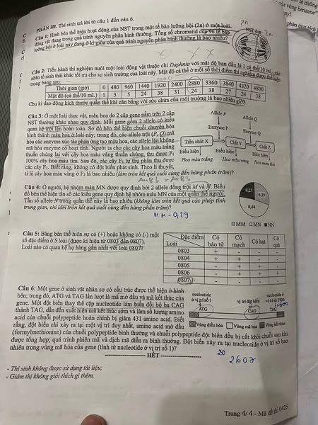 Đề thi chính thức môn Sinh học. 4.jpg