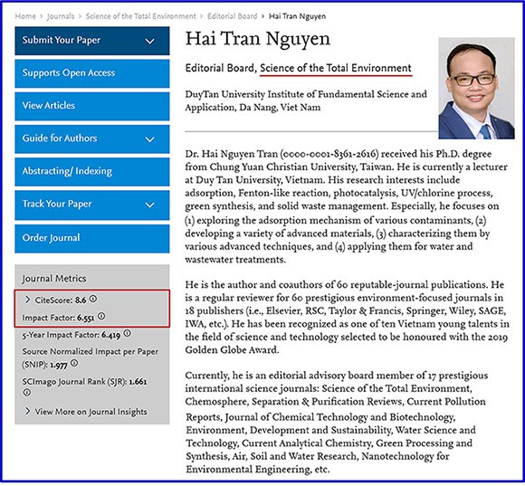 TS Trần Nguyễn Hải được giới thiệu trên tạp chí Science of the Total Environment. tran-nguyen-hai-3.jpg