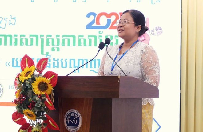Tiến sĩ Ngô Sô Phe, Hiệu trưởng Trường Ngôn ngữ - Văn hóa - Nghệ thuật Khmer Nam Bộ và Nhân văn. Ảnh: Nhân vật cung cấp 4-ngo-so-phe.jpg