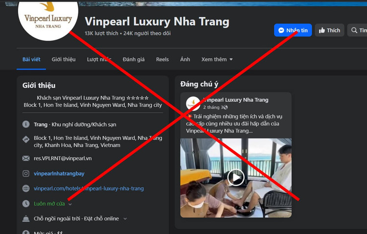 Fanpage giả mạo lừa đảo du khách đặt phòng. fanpage-gia-mao-khach-san-lua-dao-2.jpg