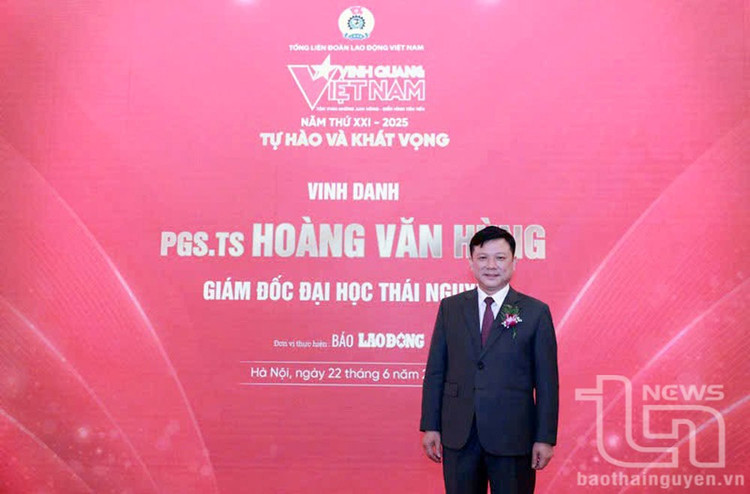 PGS.TS Hoàng Văn Hùng – Giám đốc Đại học Thái Nguyên – là một trong 6 cá nhân tiêu biểu được vinh danh tại Vinh quang Việt Nam. Ảnh: ĐHTN. hoang-van-hung.jpg