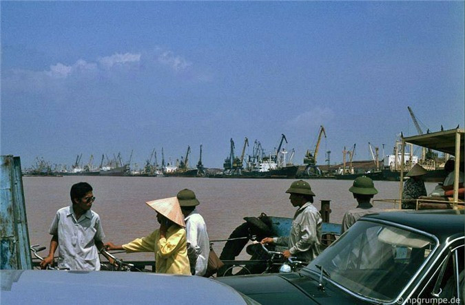 Cảng Hải Phòng nhìn từ trên phà.