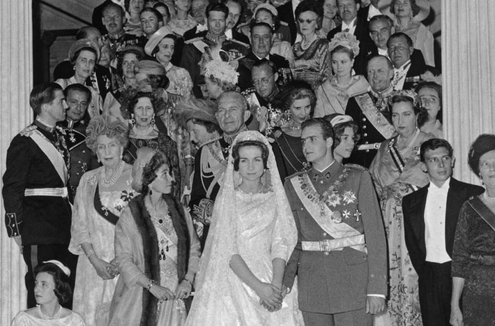 Ảnh chụp hoàng gia Tây Ban Nha vào tháng 5/1962 khi Hoàng tử Juan Carlos cưới Công chúa Sofia của Hy Lạp.