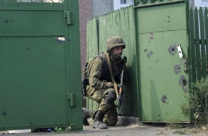 Binh sĩ Ukraine trong vị trí.