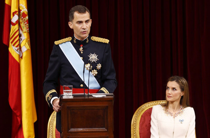 Vị vua mới của Tây Ban Nha và Hoàng hậu Letizia.