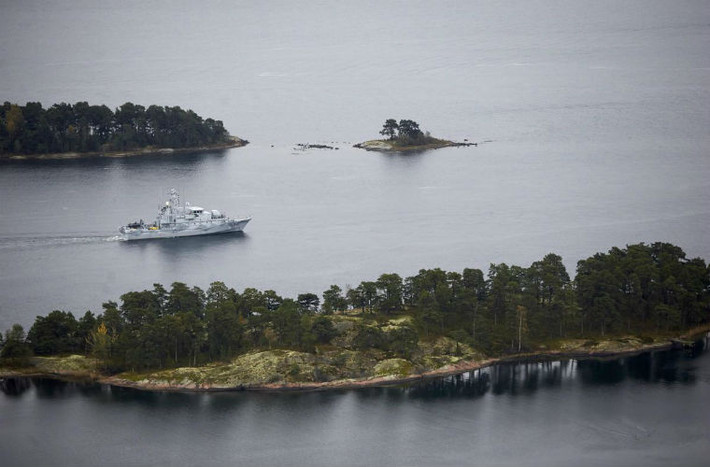 Tàu quét mìn HMS Koster của Thụy Điển tuần tra gần Stockholm ngày 19/10.