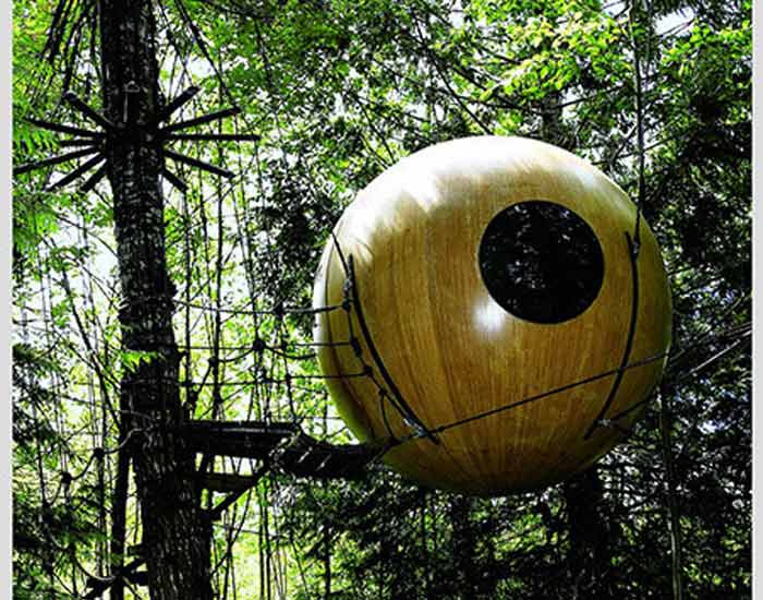 Tòa nhà hình cầu Free Spirit Sphere ở Canada.
