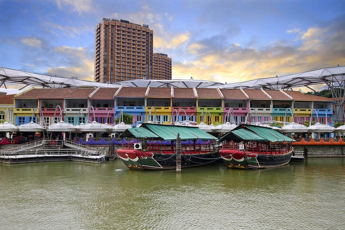 Những ngôi nhà đầy sắc màu ở Singapore.