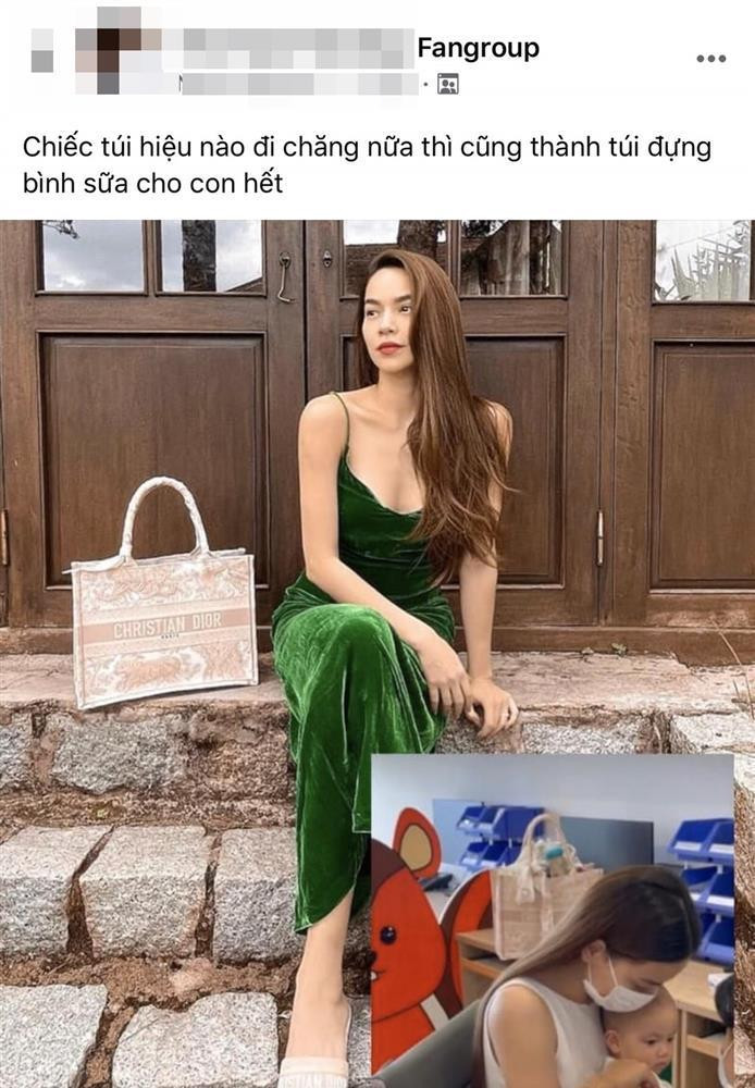 ... đã bị cô tận dụng thành túi đựng bình sữa, tã bỉm cho con. Nhìn chiếc túi bị "nhồi nhét" toàn đồ em bé mà dân mạng vừa thấy "xót của" thay, lại vừa thích thú trước độ chịu chơi của ca sĩ Hồ Ngọc Hà.