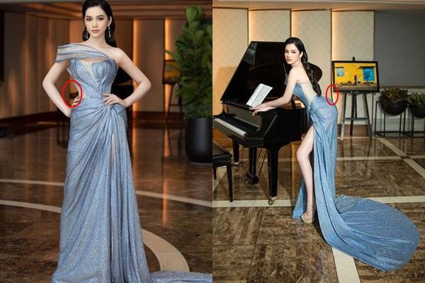 Trước đó, Cẩm Đan từng nhiều lần bị gọi tên trong hội gái đẹp có khả năng "bóp méo" vạn vật. Khi thì cô nàng bóp mặt hơi lố khiến khung cửa cũng "oằn mình" theo, lúc thì cô nàng lại lo chỉnh eo thon đến mức quên để ý các vật dụng phía sau.