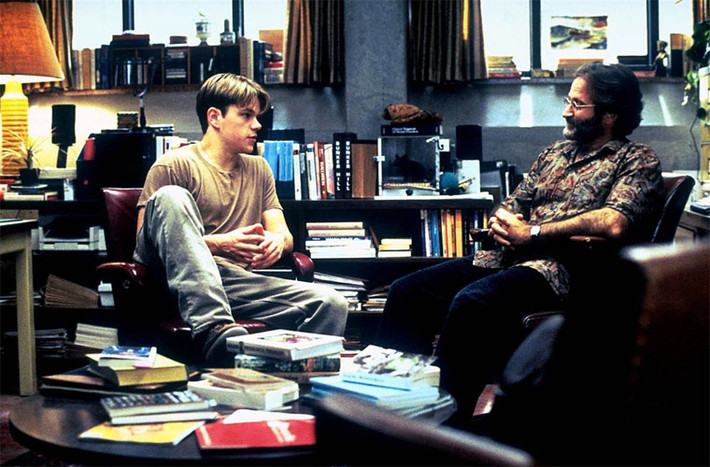 Vai bác sĩ tâm lý Sean Maguire trong "Good Will Hunting" (Chàng Will tốt bụng). Williams tham gia "Good Will Hunting" sau một loạt bộ phim hài ông tham gia trước đó. Ông đã tỏa sáng trong vai bác sĩ tâm lý đã giúp đỡ một cậu thanh niên lêu lổng nhưng cực kỳ thông minh và giỏi toán Will Hungting (do Matt Damon thủ vai), ổn định về tâm lý. Bằng sự quan tâm của người cha với con, Sean đã giúp Will bỏ được những suy nghĩ yếm thế nổi loạn, hậu quả của một thời gian dài bị ngược đãi về thể chất lẫn tinh thần.