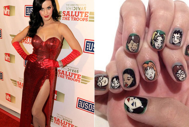 Năm 2012, khi tới Nhật quảng bá bộ phim Part Of Me 3D, Katy Perry đã chi 1.200 USD (hơn 25 triệu đồng) cho bộ móng tay với những hình thù ngộ nghĩnh ở salon ES Nails.