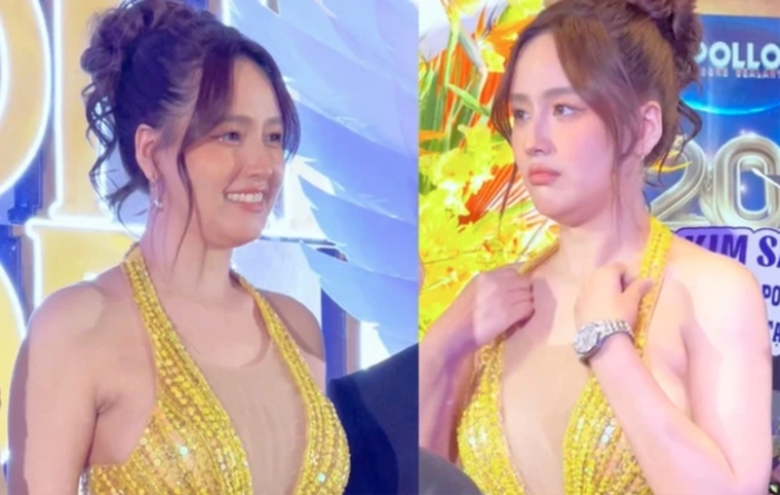 Trước đó, chân dài gốc Hà Nội từng gây choáng về nhan sắc thật qua cam thường tại một sự kiện. Cô phải nhận nhiều lời miệt thị từ phía công chúng khi bị tăng cân.