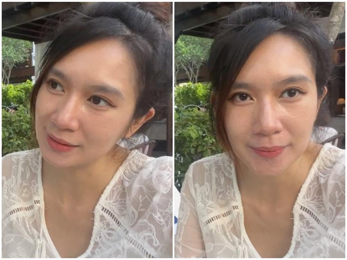 Đang đi du lịch nghỉ dưỡng cùng gia đình, Minh Hà livestream với gương mặt gần như mộc hoàn toàn nhưng lại sần sùi, kém mịn màng. Netizen có phần hơi sốc vì hình ảnh Minh Hà đăng tải lên trang cá nhân từ trước đến nay đều với làn da không tì vết.