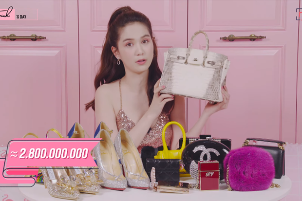 hiếc túi Hermès da cá sấu bạch tạng, người mẫu Ngọc Trinh từng đập hộp.