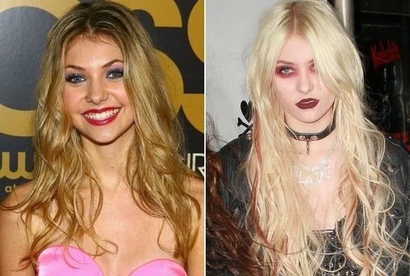 Từ vai diễn Cindy Lou Who trong "Dr. Seuss'" tới Gossip Girl, cô gái thủ lĩnh trong ban nhạc rock The Pretty Reckless, Taylor Momsen đã thay đổi ngoại hình rất nhiều trong nhiều năm qua. Không còn vẻ ngây thơ trong sáng như trước, nữ ca sĩ 21 tuổi luôn xuất hiện với hình ảnh nổi loạn khác người.