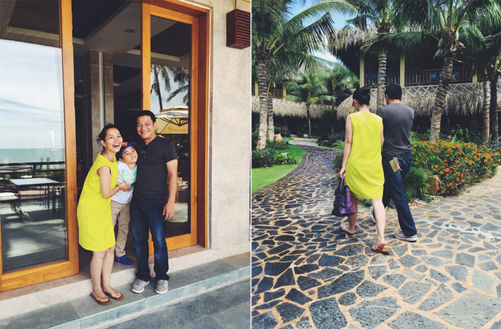 Mới đây, gia đình Kim Hiền đã có một kỳ nghỉ dưỡng ở khu resort sang trọng tại Mũi Né (Phan Thiết) dịp cuối tuần và cũng là kỳ nghỉ mừng sinh nhật ông xã Andy.