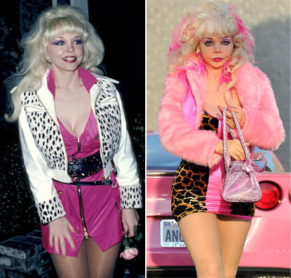 Nữ diễn viên kiêm ca sĩ Angelyne nổi tiếng Hollywood bởi khuôn mặt phẫu thuật thẩm mỹ không biết bao lần và có diện mạo như một con búp bê.