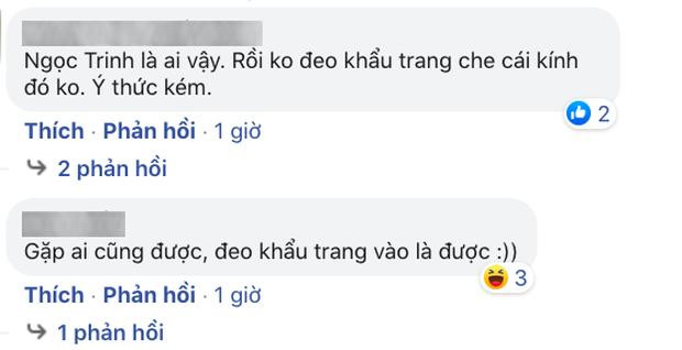 Không rõ việc Ngọc Trinh thực sự quên khẩu trang, hay chỉ bỏ ra khi ghi hình nhưng hành động này thực sự khiến người đẹp nội y mất điểm trong lòng người hâm mộ.