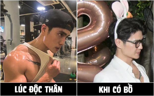 Ấy thế mà khi có bồ hơn tận 11 tuổi, Huy Trần không những mất body manly mà xem ra thay đổi hẳn theo chiều hướng "kute phô mai que" ít ai ngờ tới.