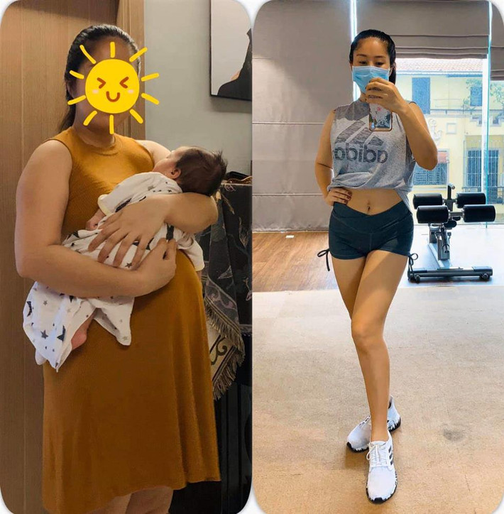 Từng có thời điểm cô tăng lên đến 80kg trong những tháng thai kì.