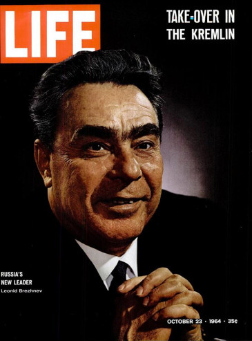 Chân dung nhà lãnh đạo mới của Liên Xô Leonid Ilyich Brezhnev xuất hiện trên trang bìa tạp chí LIFE số ra ngày 23/10/1964.