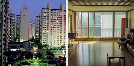 Cùng ngắm bên trong những ngôi nhà đẹp trên thế giới. Hơn 2/3 dân số Hàn Quốc đang sống trong các tòa nhà chung cư cao tầng. Điều đặc biệt nhất ở đây là chúng ta vẫn có thể thấy được số thứ tự của các tòa chung cư đó từ rất xa.