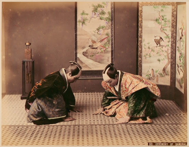 Hai võ sĩ đạo tham gia buổi lễ truyền thống đối với các Samurai. Các Samurai phải tuân thủ chặt chẽ 7 nguyên tắc của võ sĩ đạo.