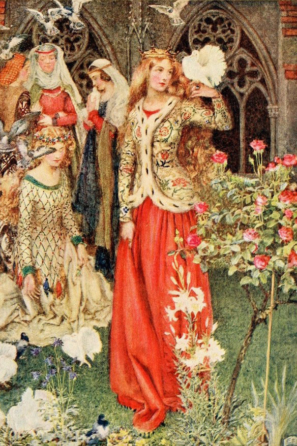 2. Vua Arthur và bằng hữu Lancelot: Huyền thoại về vua Arthur và Lancelot có lẽ đã quá nổi tiếng. Tuy nhiên, điều đã khiến 2 người bạn thân xung đột lại đến từ một người phụ nữ mang tên Guinevere. Câu chuyện về nàng Guinevere xảy và trong khoảng năm 1136 TCN. Guinevere là con gái của đức vua Leodegrance xứ Cameliard. Vua Arthur đã yêu say đắm Guinevere, lập bà làm nữ hoàng, đồng thời thành lập nên Hội bàn tròn - tiền đề cho một bộ máy chính phủ bình đẳng. Tuy nhiên, vua Arthur đã bị hiệp sĩ trung thành và kiêu hãnh nhất của mình là Hiệp sĩ Lancelot “qua mặt”. Bằng sự quyến rũ của bản thân, Guinevere đã gục ngã và lao vào vòng xoáy tình ái cùng Lancelot.