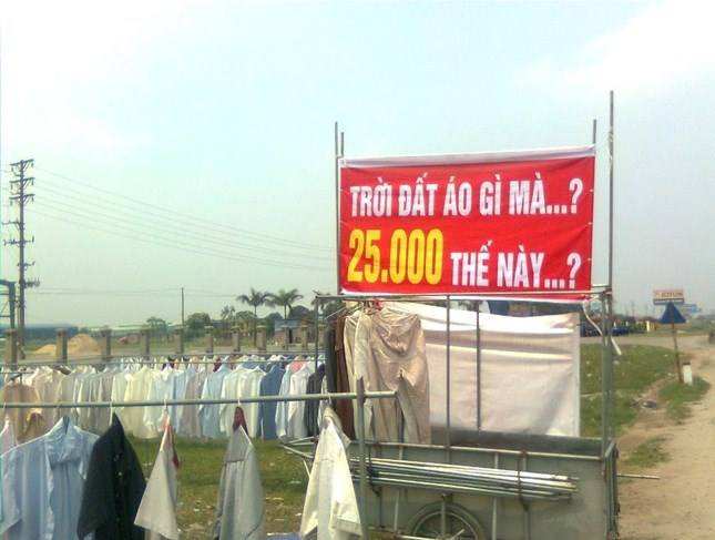 "Trời đất, áo gì mà 25.000 đ thế này?".