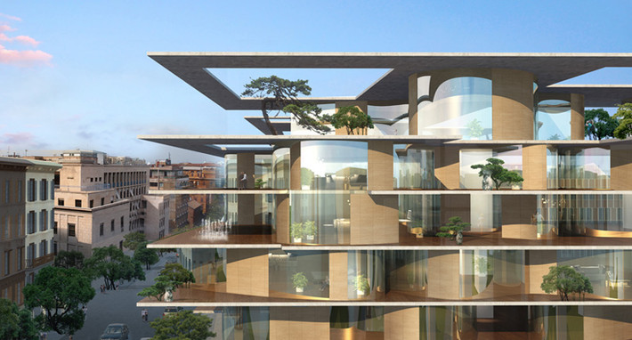 Sau 4 năm phát triển thiết kế, công ty kiến trúc MAD Architects đã nhận được sự chấp thuận của thành phố Rome (Italy) đối với kế hoạch cải tạo tòa chung cư 71 Via Boncompagni.