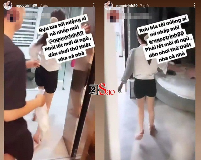 Ngọc Trinh phải lết mới đi ngủ, dân chơi thứ thiệt nha cả nhà", người bạn của Ngọc Trinh chia sẻ.