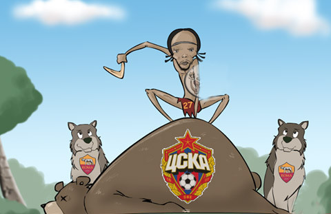 Gervinho dẫn bầy sói Roma săn chú gấu Nga CSKA Moscow.