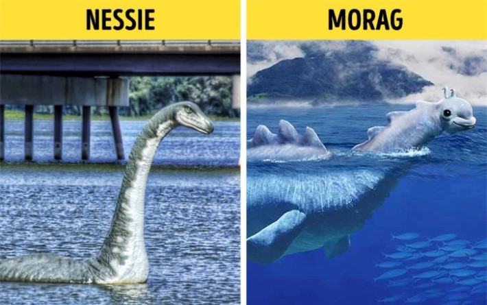 ơi sống của Quái vật Nessie và Morag: Hồ Loch Ness ở Scotland là điểm không thể bỏ qua khi đến thăm. Hồ Loch Ness, nơi lưu truyền câu chuyện thần bí về một loài quái vật khổng lồ tên Nessie ngự trị ở hồ trong nhiều thế kỷ, chảy qua nhiều thành phố của đất nước Scotland. Ngoài quái vật hồ Loch Ness, một loài quái vật khác tên là Morag, anh chị em của Nessie cũng được nhìn thấy ở hồ Loch Morar.