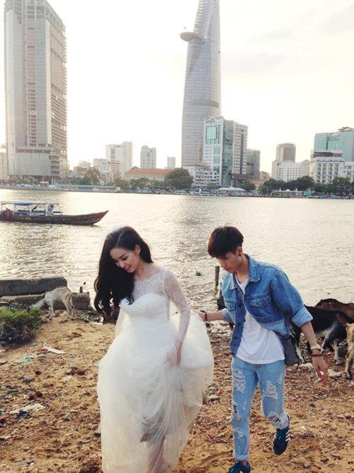 Hậu trường buổi chụp ảnh cưới Tâm Tít.