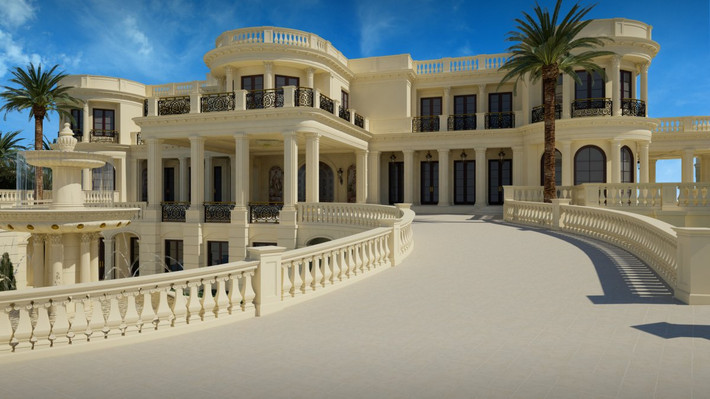 Biệt thự Le Palais Royal có diện tích sử dụng tới hơn 5500 m2, tọa lạc trên lô đất rộng hơn 16.000 m2 ở bờ biển Hillsboro, bang Florida, Mỹ.