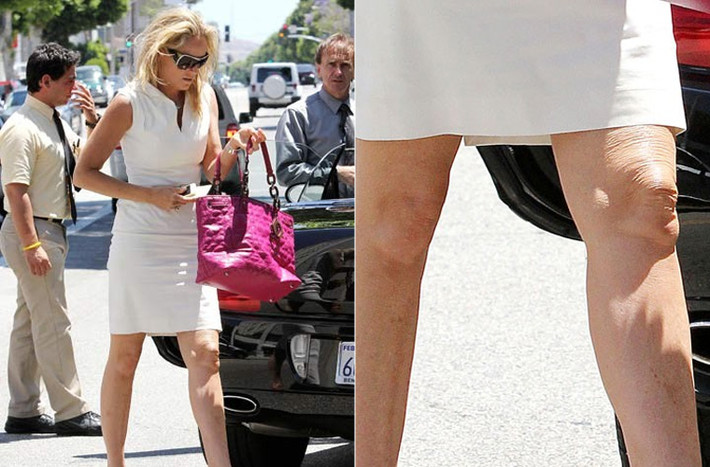 Đôi chân của Sharon Stone nhăn nhúm như chân bà lão 80.