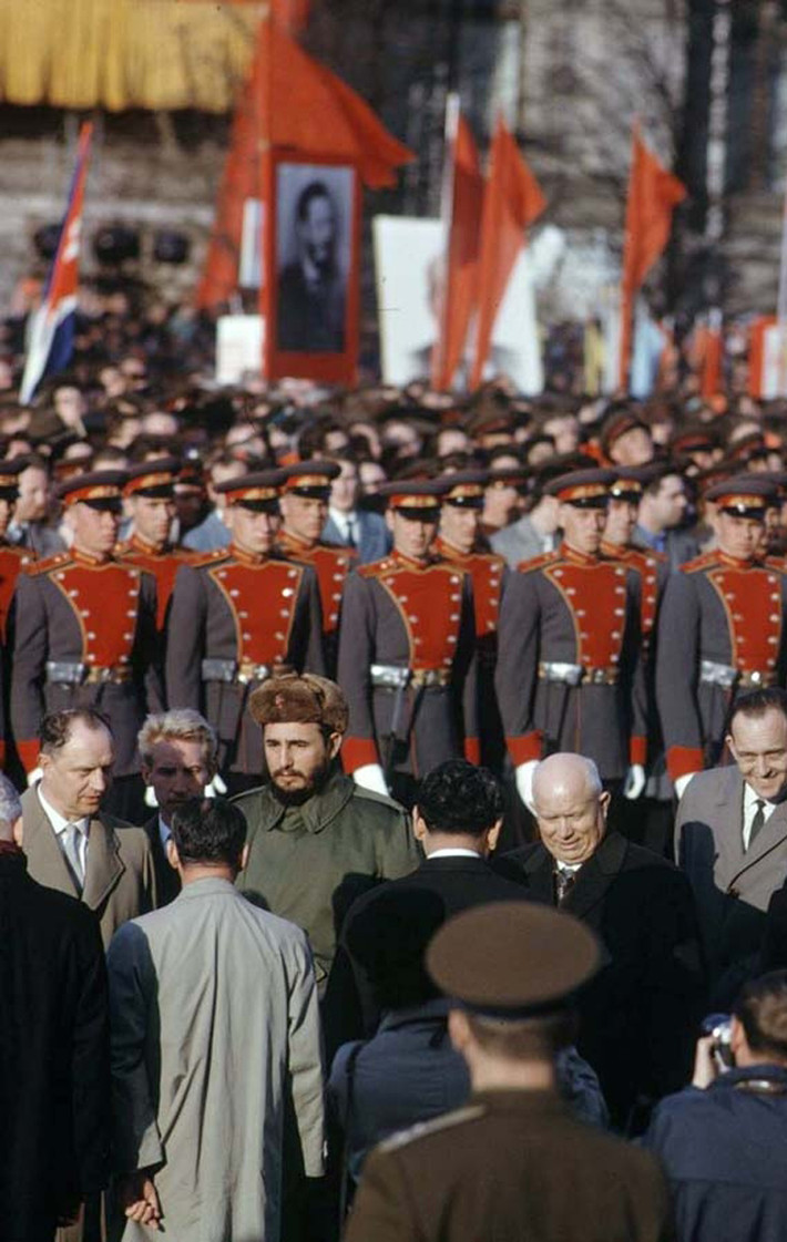 Ông Castro tham gia một buổi lễ trang trọng tại Quảng trường Đỏ ngày 1/5/1963.
