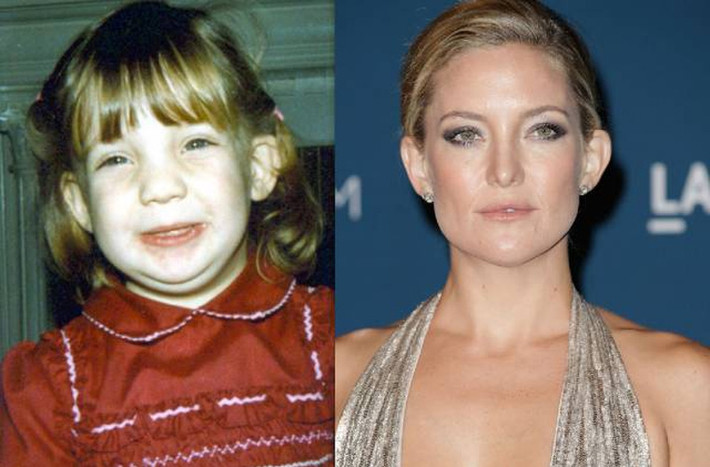 Kate Hudson lúc nhỏ là một cô bé có khuôn mặt ngồ ngộ, bầu bĩnh, lúc trưởng thành, nét mặt của cô thay đổi khá nhiều và xinh đẹp hơn.