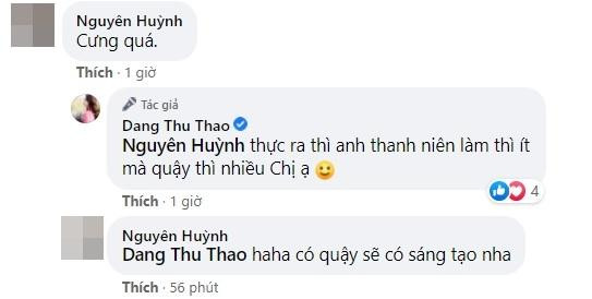 Khen Liam "chăm chỉ", đáng yêu, nhiều người cũng bất ngờ với ngoại hình phổng phao của nhóc tỳ. Con trai Đặng Thu Thảo lớn khá nhanh, có lẽ chẳng mấy mà đuổi kịp chị gái 3 tuổi. Dưới phần bình luận, hoa hậu 9X còn khiến ai nấy bật cười khi "bóc phốt" quý tử. Cô hài hước cho biết cậu bé làm thì ít và... quậy thì nhiều.