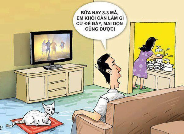 Để mai dọn cũng được.