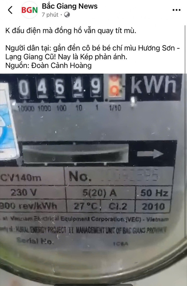 Thông tin công tơ không điện vẫn quay số tại Bắc Ninh đang gây xôn xao dư luận. c8224593-becd-4e8c-a6eb-8abdcf7bb02a.jpg