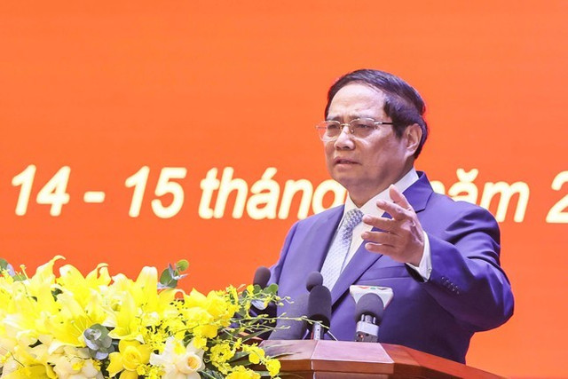 Thủ tướng Phạm Minh Chính phát biểu tại Hội nghị. Ảnh: VGP. Thủ tướng Phạm Minh Chính phát biểu tại Hội nghị. Ảnh: VGP.