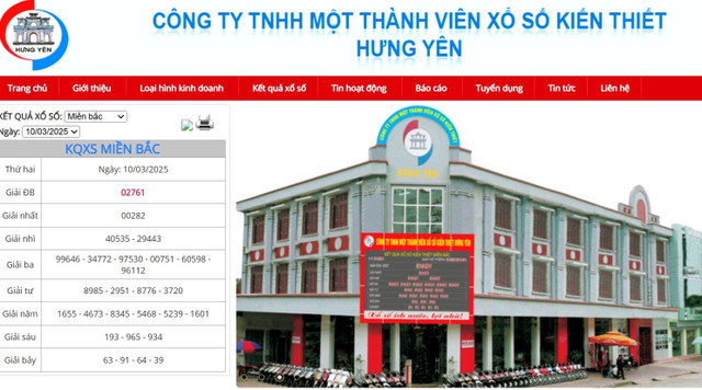 Xổ số kiến thiết Hưng Yên là doanh nghiệp do UBND tỉnh Hưng Yên làm chủ sở hữu vốn nhà nước. (Ảnh: Vietnamnet). x-2613.jpg