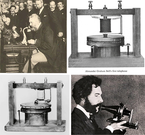 Ý tưởng về chiếc điện thoại được Johann Philipp Reis nghĩ ra lần đầu vào năm 1860. Đó là một thiết bị có khả năng chuyển biến âm thanh thành các tín hiệu điện tử để truyền đi xa. Vào ngày 10/3/1876 , cuộc gọi đầu tiên được thực hiện giữa nhà phát minh Alexander Graham Bell và người trợ lí của ông ngồi cách đó 4,5 m.