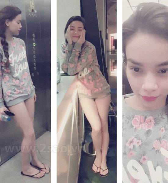 Quần của Hồ Ngọc Hà ngắn tới mức nhìn mãi mới ra. Ảnh: zing.
