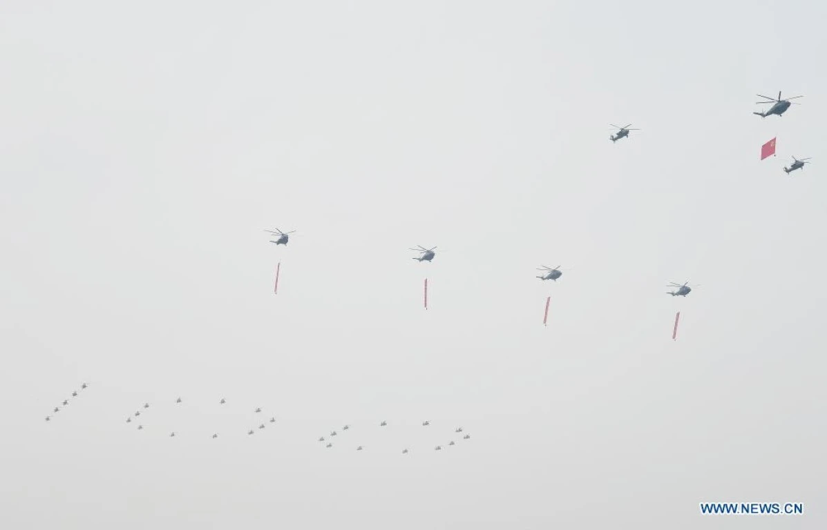 Dàn máy bay hùng hậu của Trung Quốc mừng 100 năm thành lập Đảng