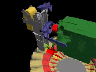 Cận cảnh hệ thống nạp đạn tự động của xe tăng T-90 với việc đẩy đầu đạn và liều phóng riêng biệt vào nòng pháo.