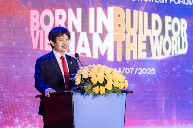 Ông Hoàng Mai Chung, Chủ tịch HĐQT Meey Group phát biểu tại sự kiện Meey Group - Hành trình vượt biển lớn cùng ARC vừa mới tổ chức tại Hà Nội 11.jpg