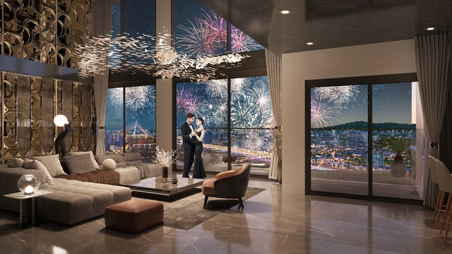 Căn hộ duplex tại Sun Symphony Residence với tầm nhìn ngắm pháo hoa cực đại. Ảnh phối cảnh minh họa Sun Property s2.jpg